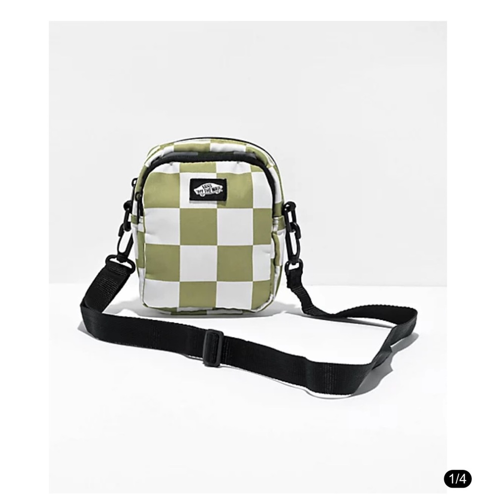 Vans Go Getter Green Checker Crossbody Bag